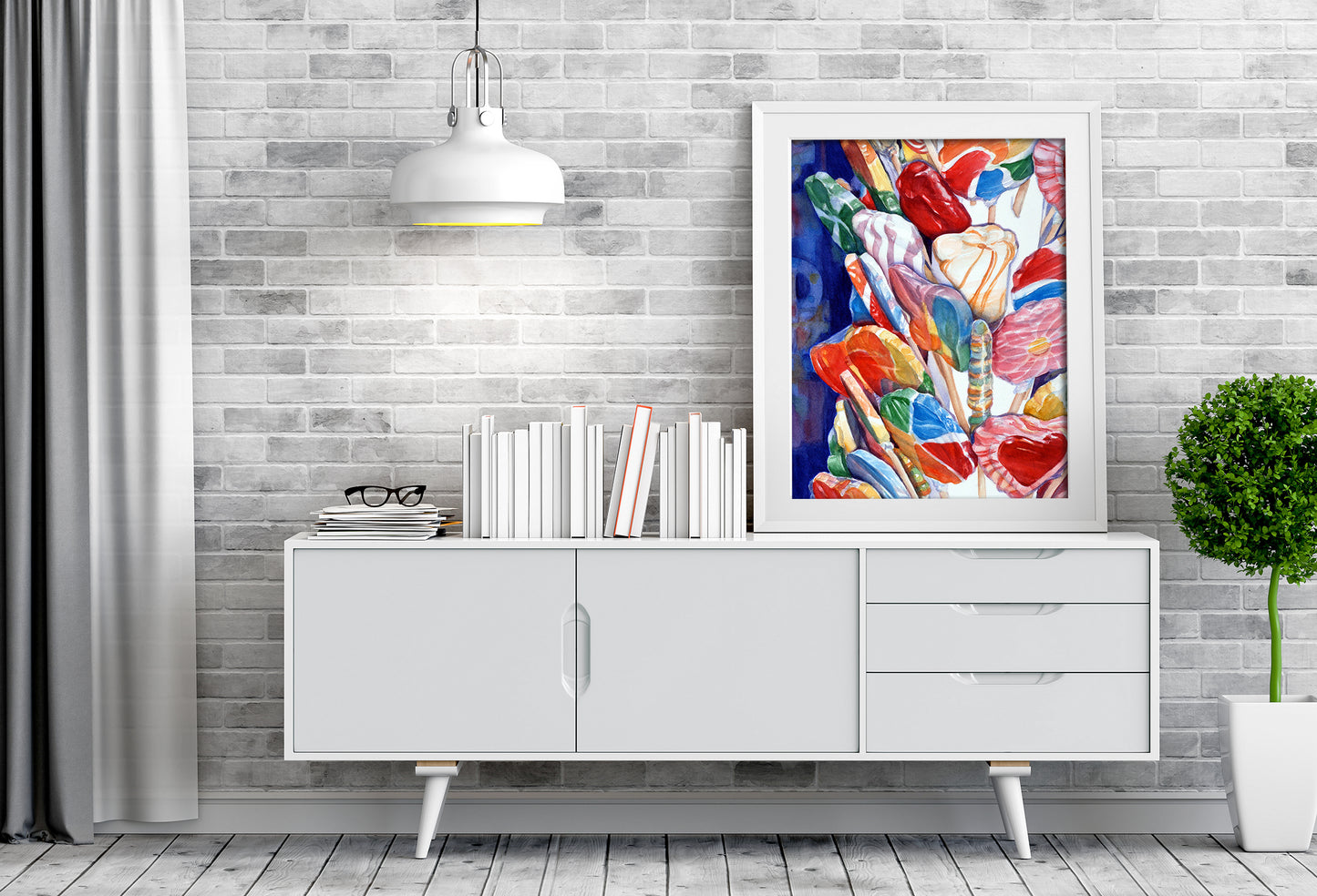 Pop Art Original Watercolor Painting