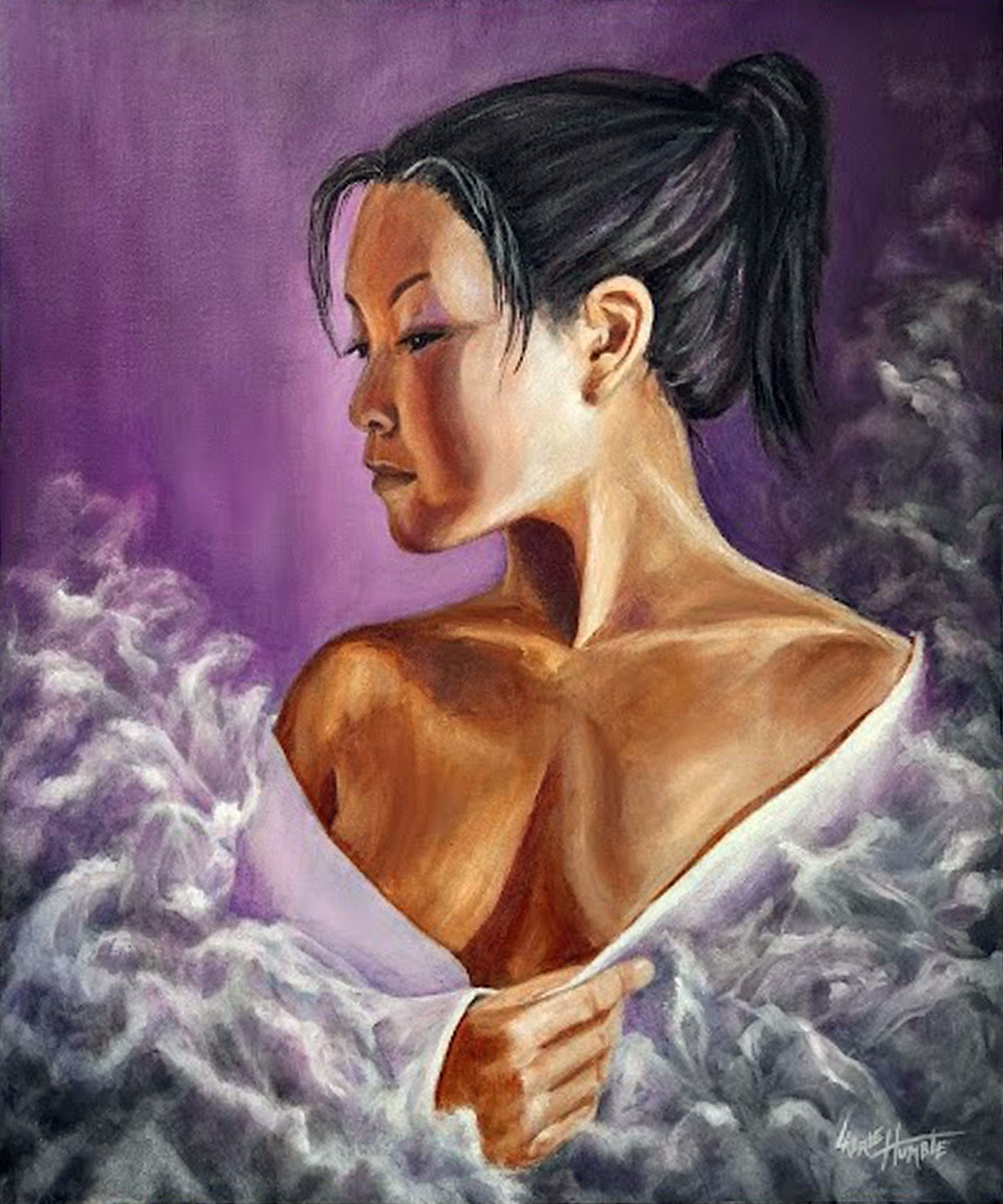 Original Oil Painting on Canvas, Behind the Attitude