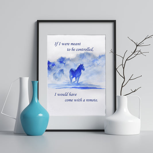 Quote Wall Art Horse Print