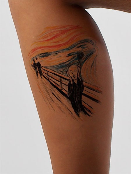 The Scream Famous Art Tattoo Design