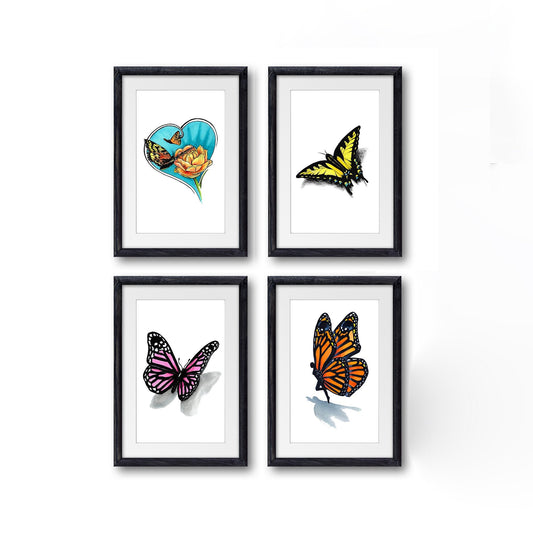 Butterfly Digital Art Print Set