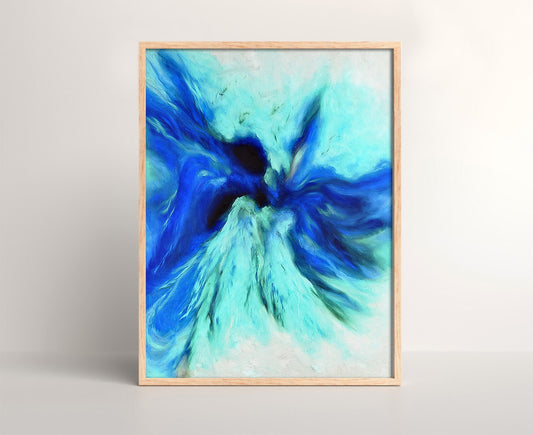 Blue Abstract Art Digital Print