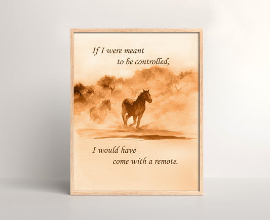 Quote Wall Art Horse Print
