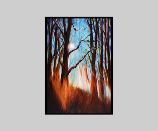 Moonlight Forest Painting Digital Print
