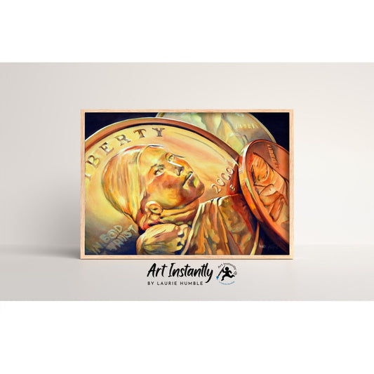 Sacagawea Dollar Painting Digital Print