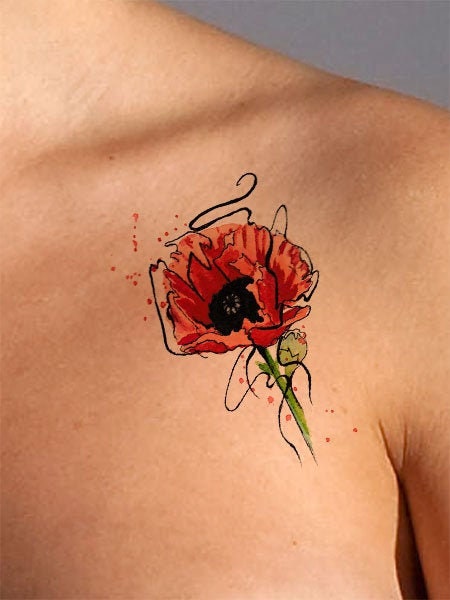 Poppy Tattoo Design