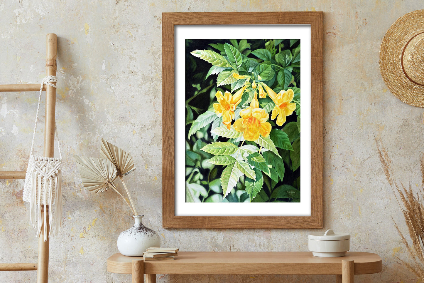 Trumpet  Flower Painting Fine Art Print