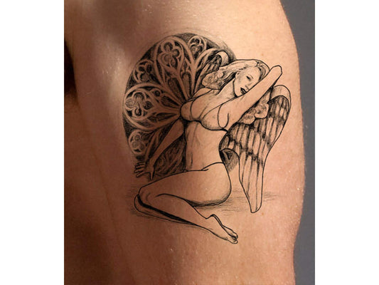 Angel Pinup Tattoo Design
