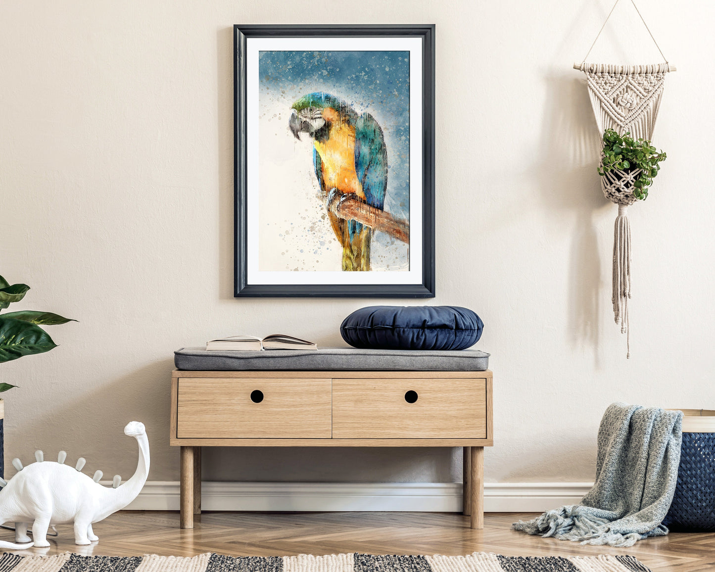 Blue Parrot  Fine Art Print