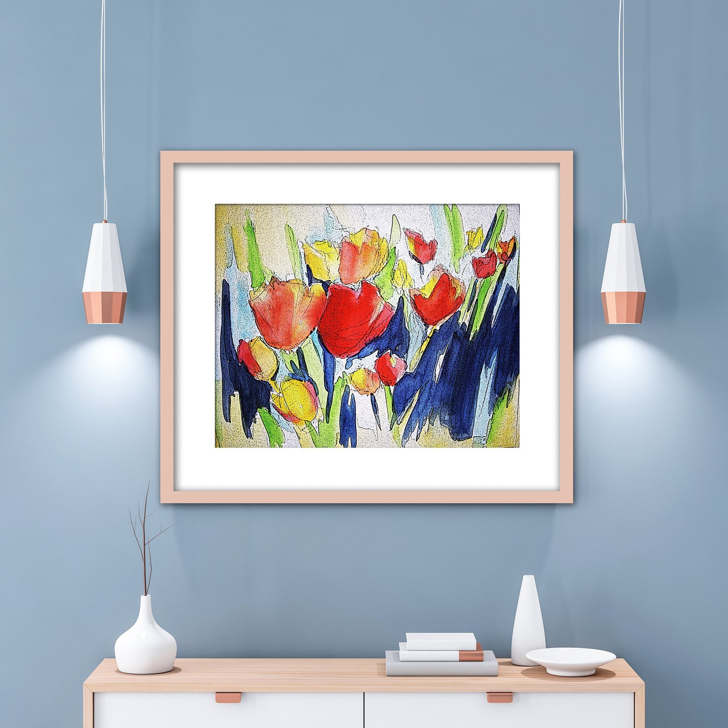 Abstract Poppy Painting Fine Art Print