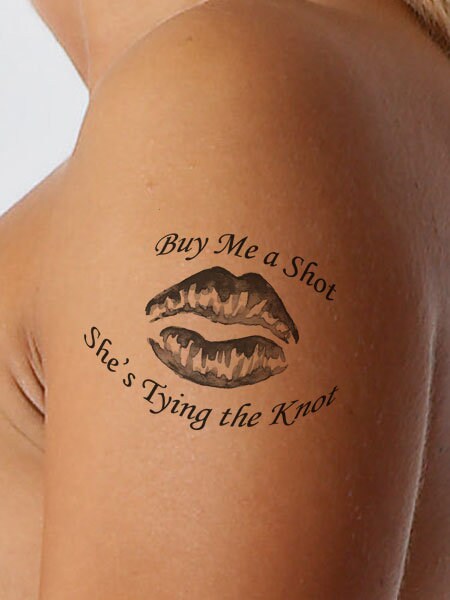 Bridesmaids Bachelorette Temporary Tattoo Design