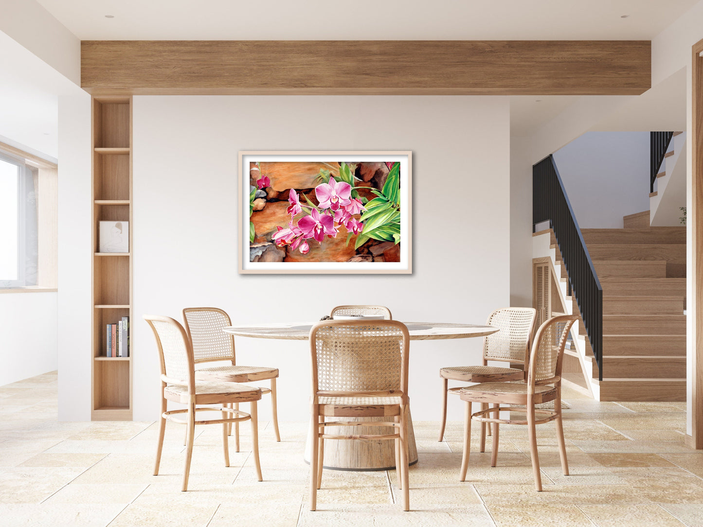 Hawaiian Orchid Watercolor Flower Painting Digital Print