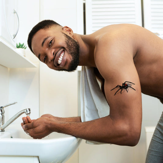 Black Widow Spider 3D Tattoo Design