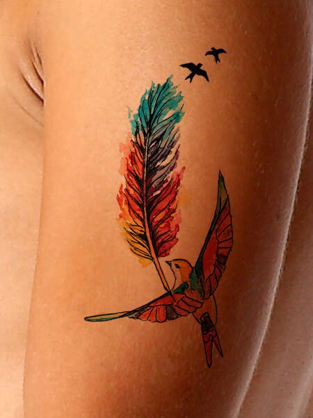 25+ Cute Watercolor Bird Tattoo designs For Girls | Parrot tattoo, Watercolor  bird tattoo, Tattoo designs for girls