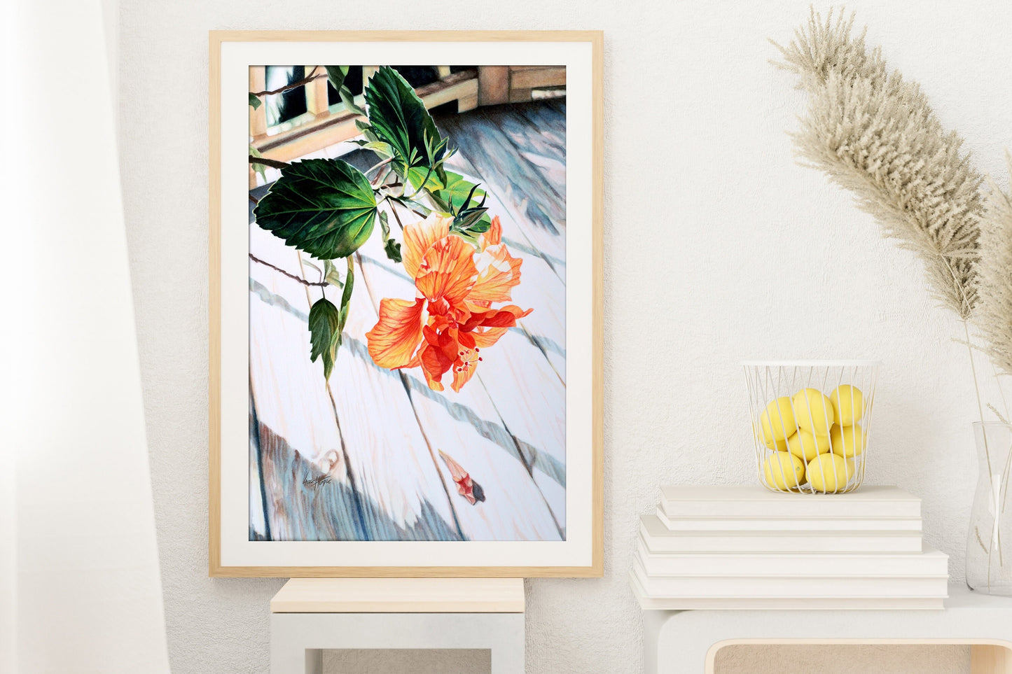 Hibiscus Flower Botanical Fine Art Print