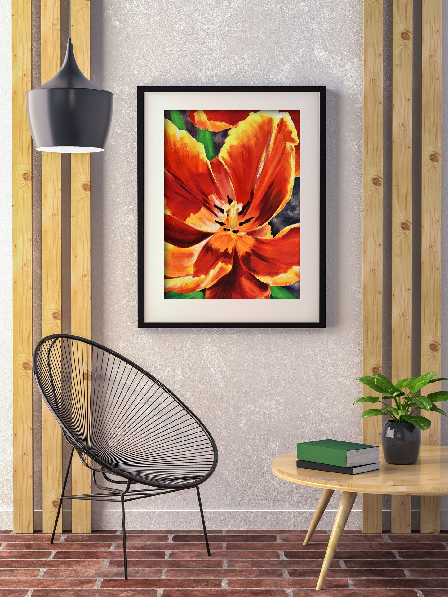 Giant Flower Tulip Oil Painting Digital Print