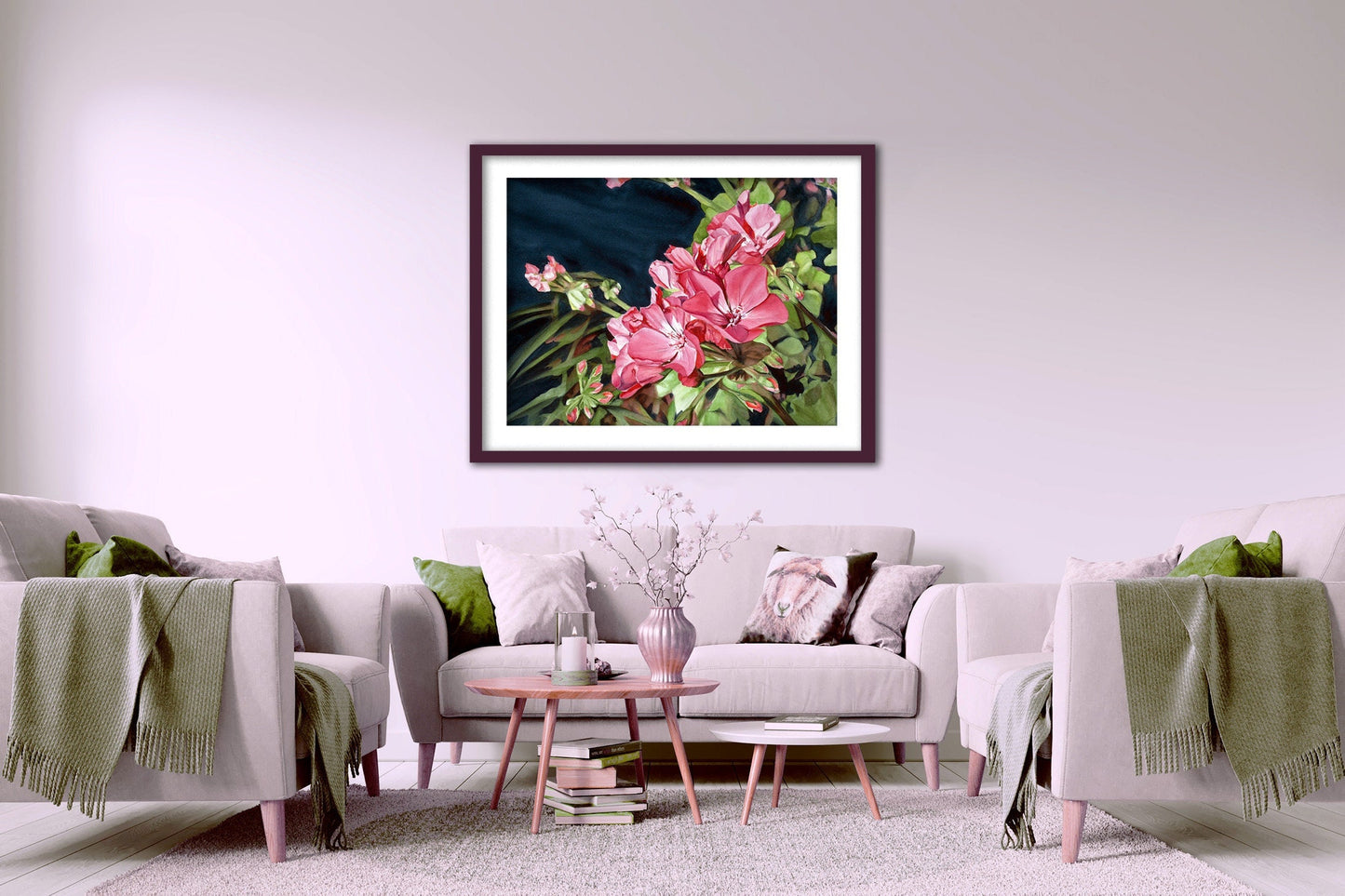 Pink Botanical Digital Print