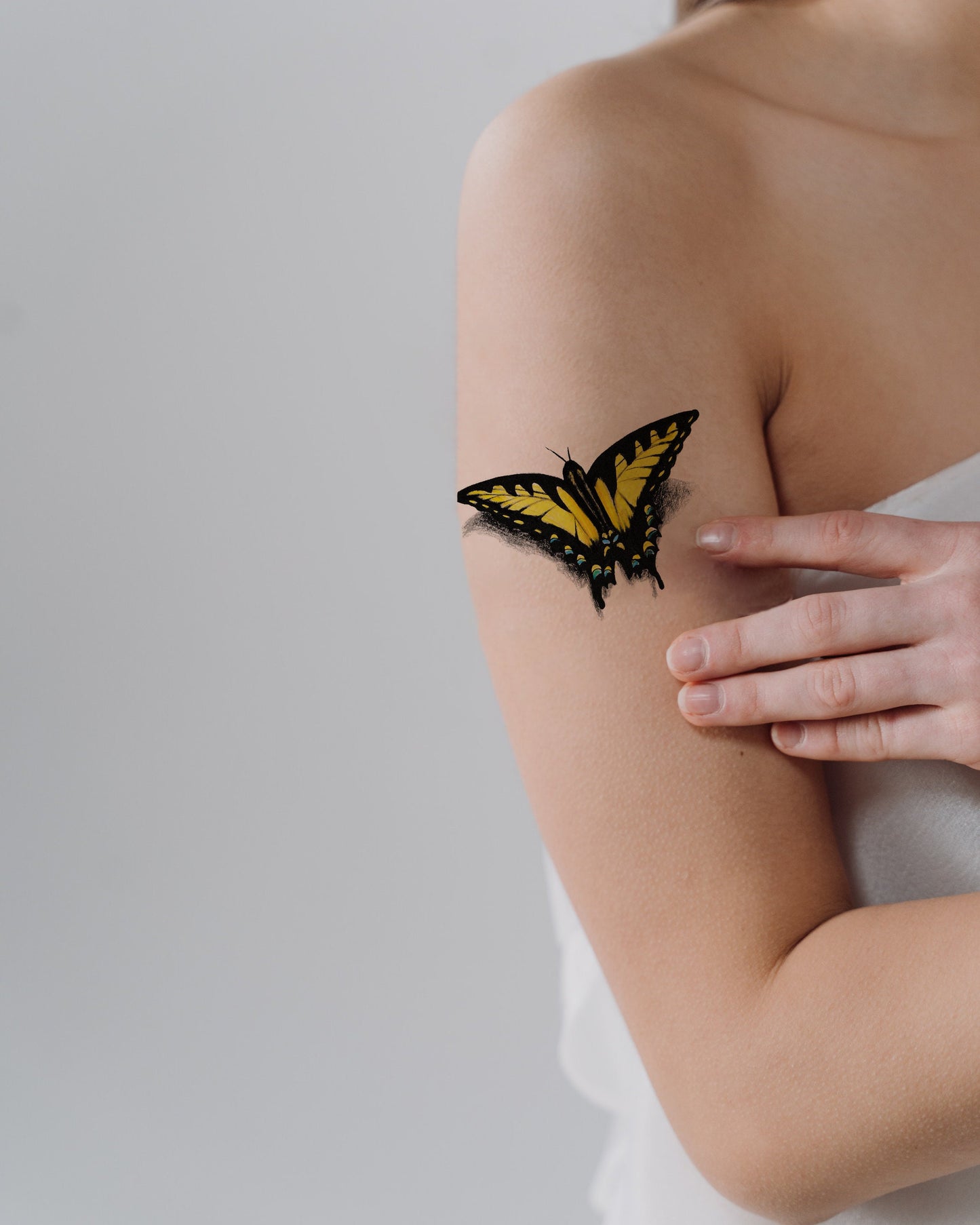 Yellow Butterfly Tattoo Design