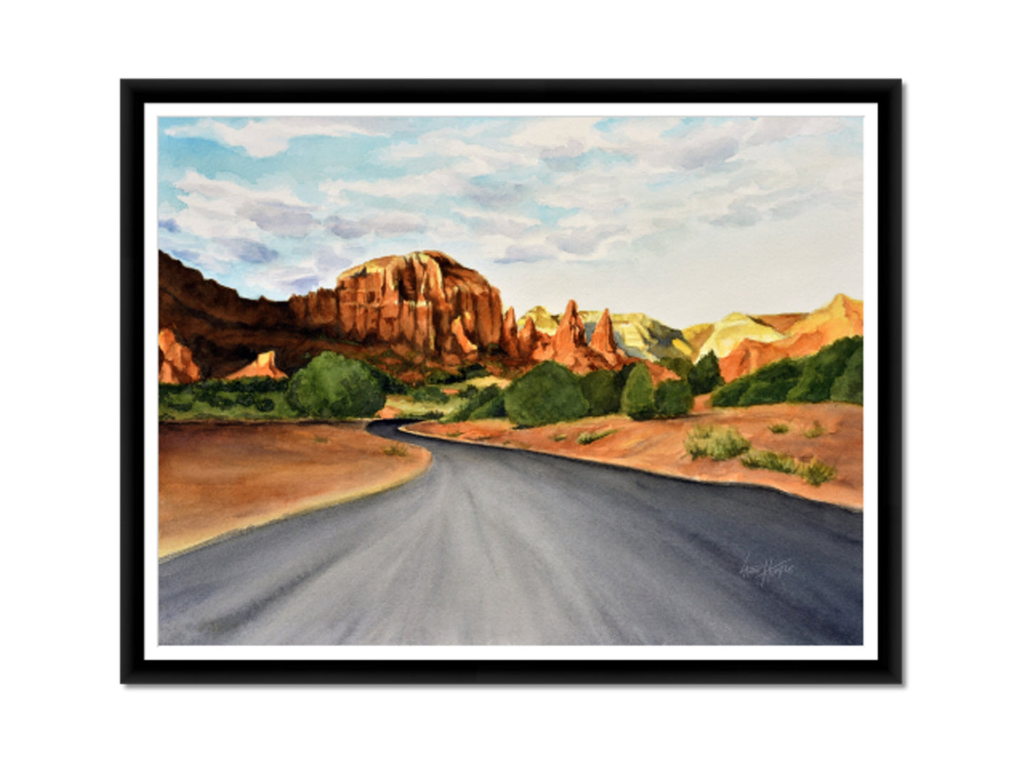 Arizona Wall Art, Canvas Print, Large Wall Art, Mountain Painting, Southwest Watercolor