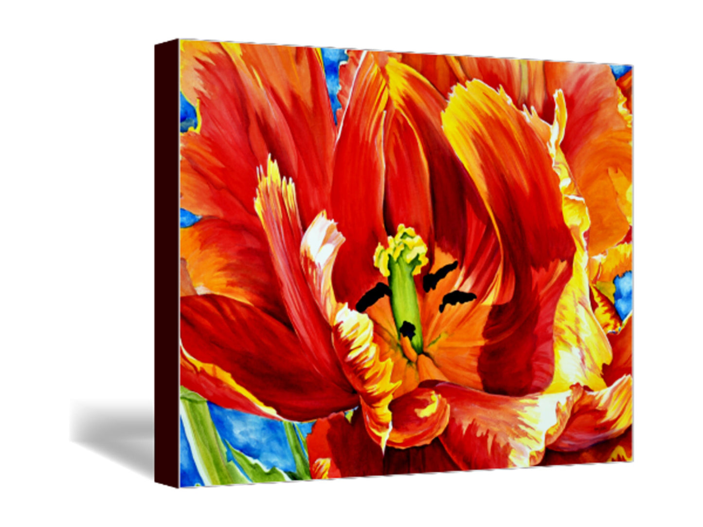 Extra Large Wall Art, Tulip Painting, Above Bed Art, Modern Wall Art, Gift For Her, Canvas Print
