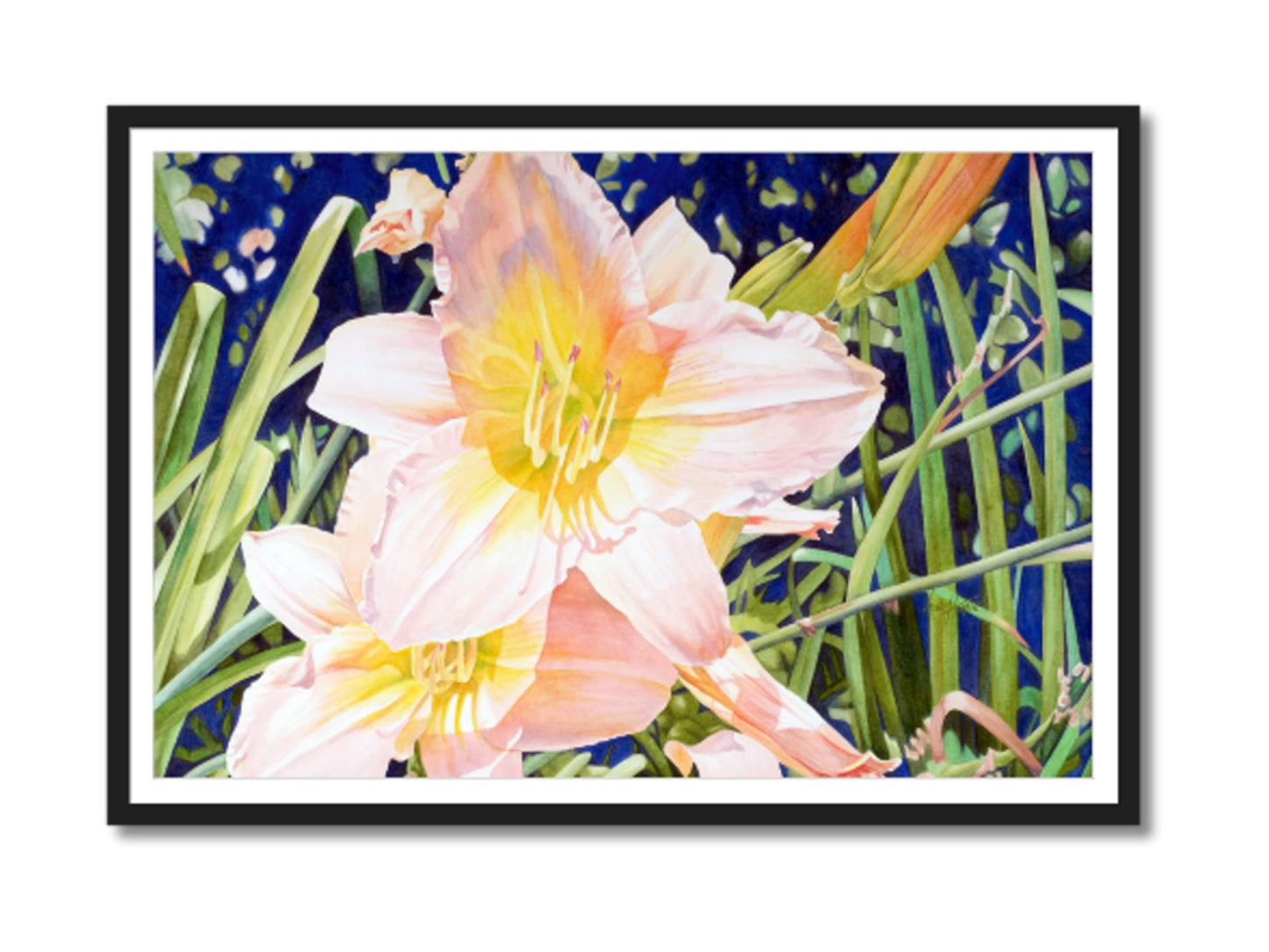 Pink, Lily, Large Canvas Art, Watercolor Painting, Large Wall Art, Flower Painting, Canvas Print