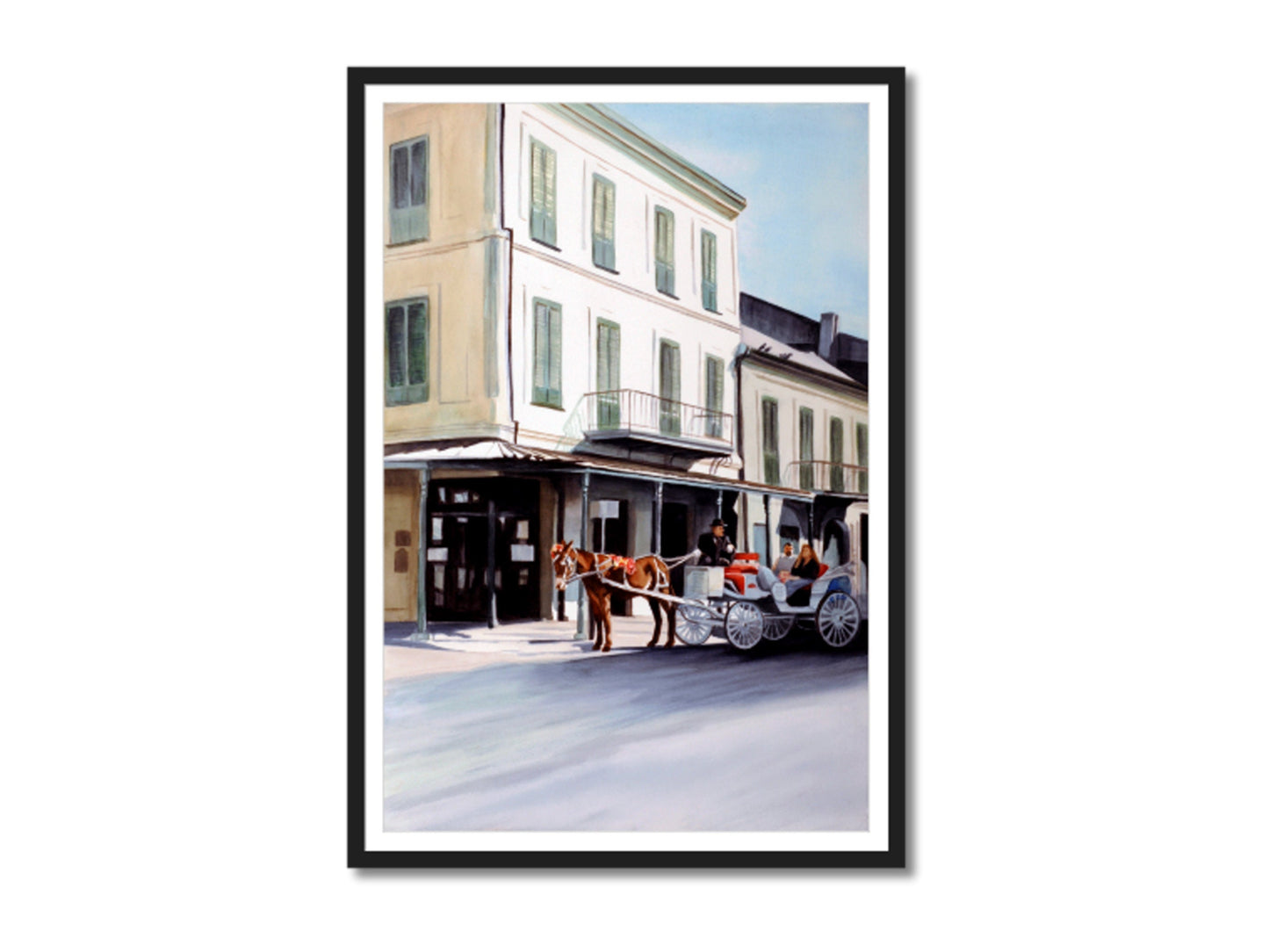 New Orleans Painting, Travel Poster, Large Canvas Art, French Quarter,  Architecture Print, Canvas Print