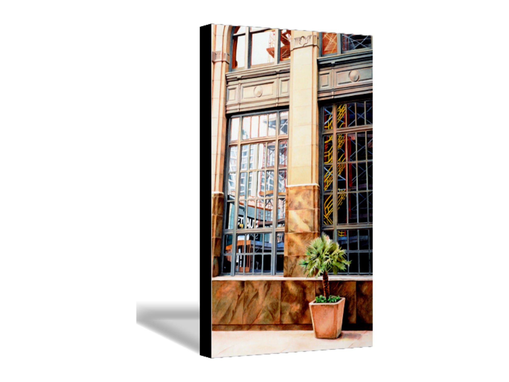 Wrapped canvas print of Growing Panes ready to hang