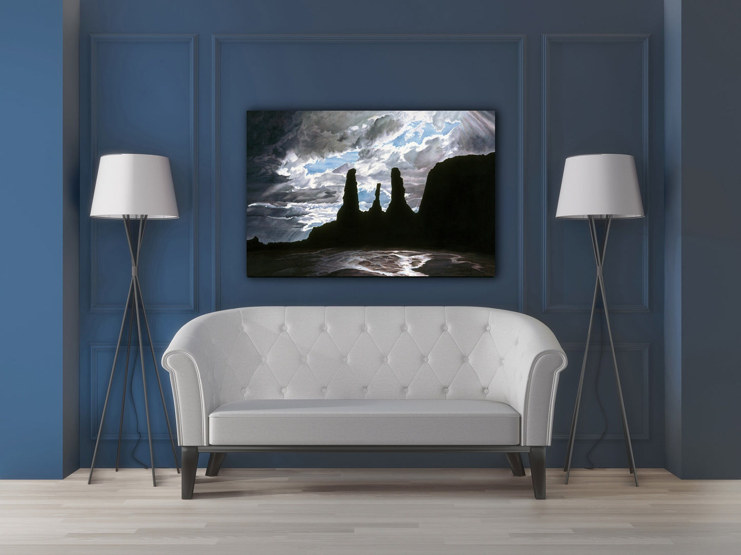 Large Canvas Art, Travel Poster, Monument Valley, Oversized Framed Wall Art, Landscape Painting
