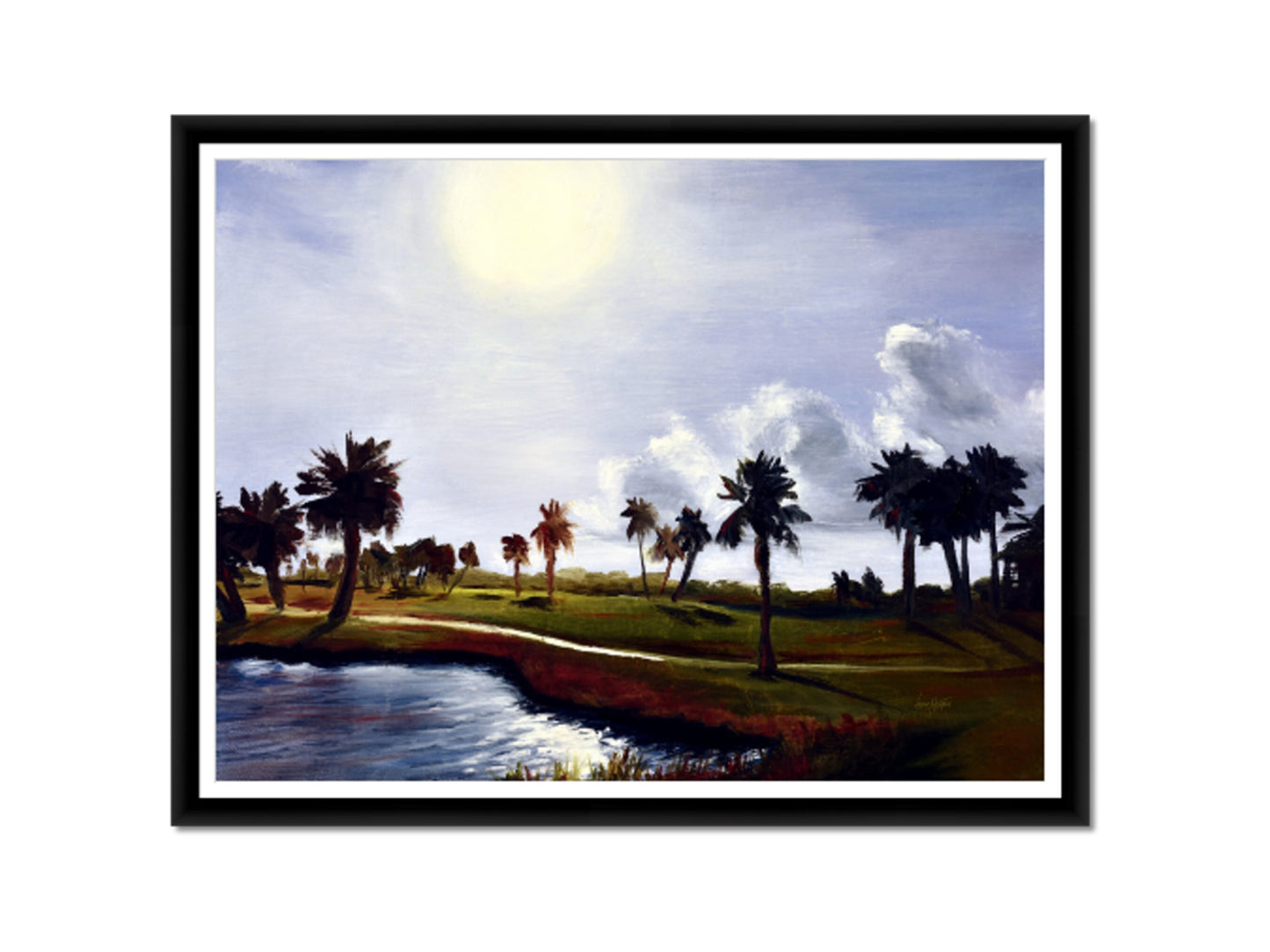Coastal Palm Tree Landscape Fine Art Print