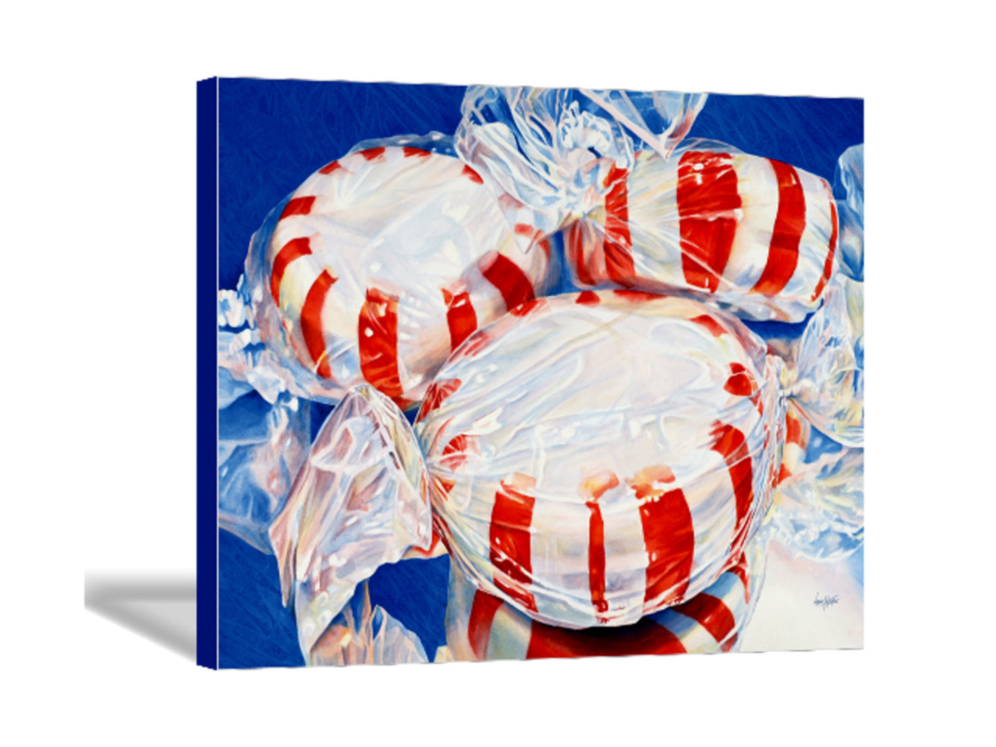 Peppermint Candy Watercolor Painting Fine Art Print