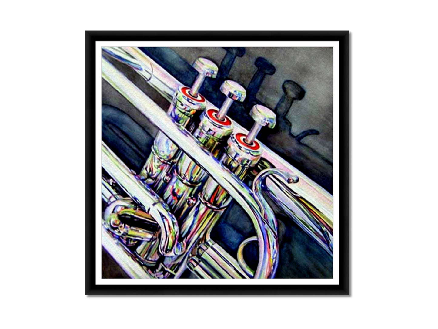 Canvas Print, Jazz Painting, Large Wall Art, Trumpet Painting, Framed Wall Art, Oil Painting, Art Print