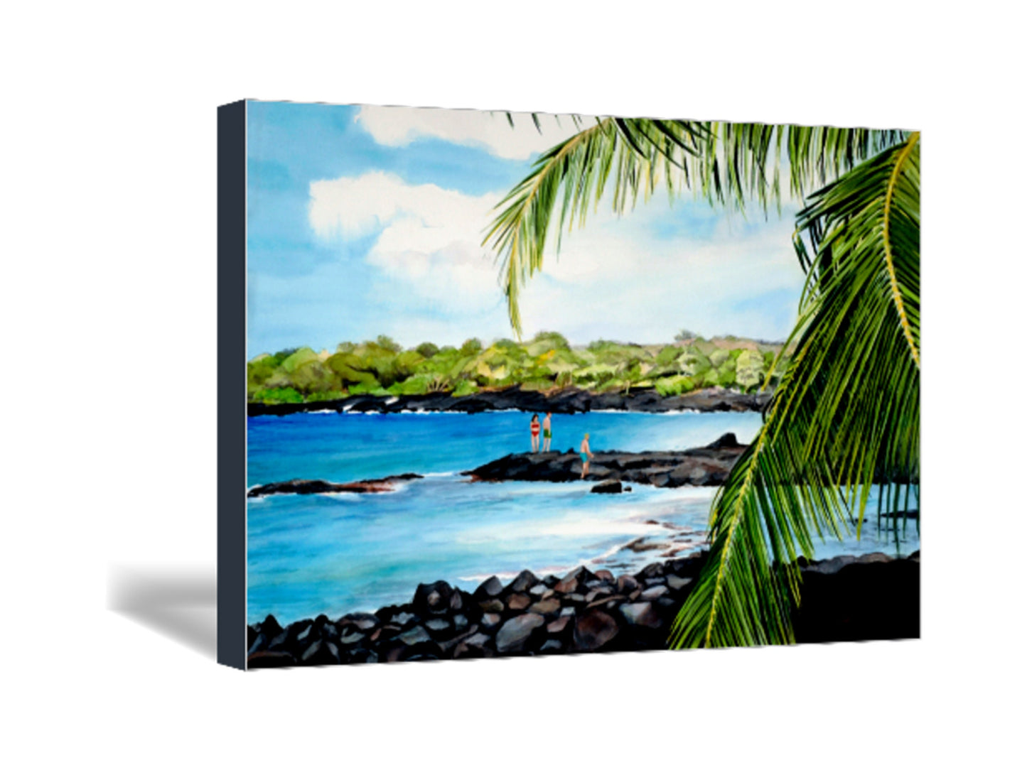 Hawaiian, Travel Poster, Large Canvas Art, Large Art Print, Coastal Art, Canvas Print