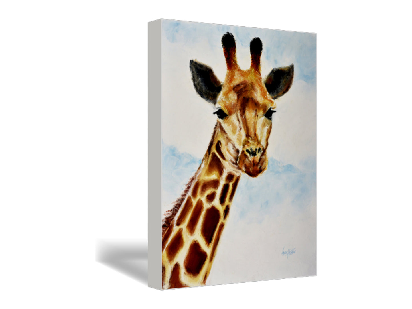 Large Wall Art, Giraffe Painting, Canvas Print, Safari Nursery Print, Kids Room Wall Art, Oil Painting