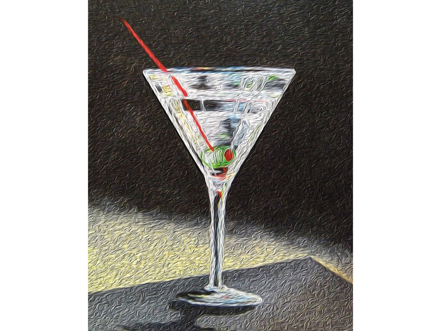 Martini Poster Retro Fine Art Print