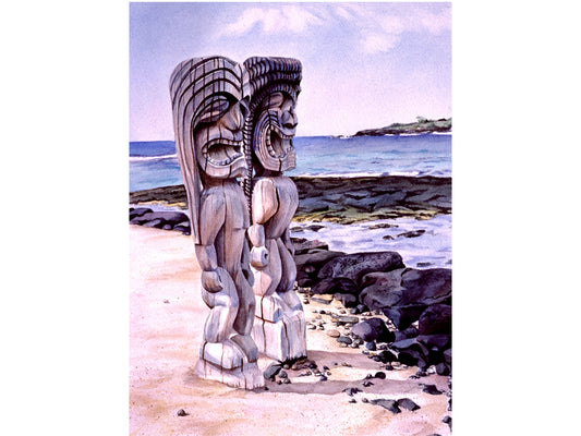 Large Polynesian Tiki Fine Art Print