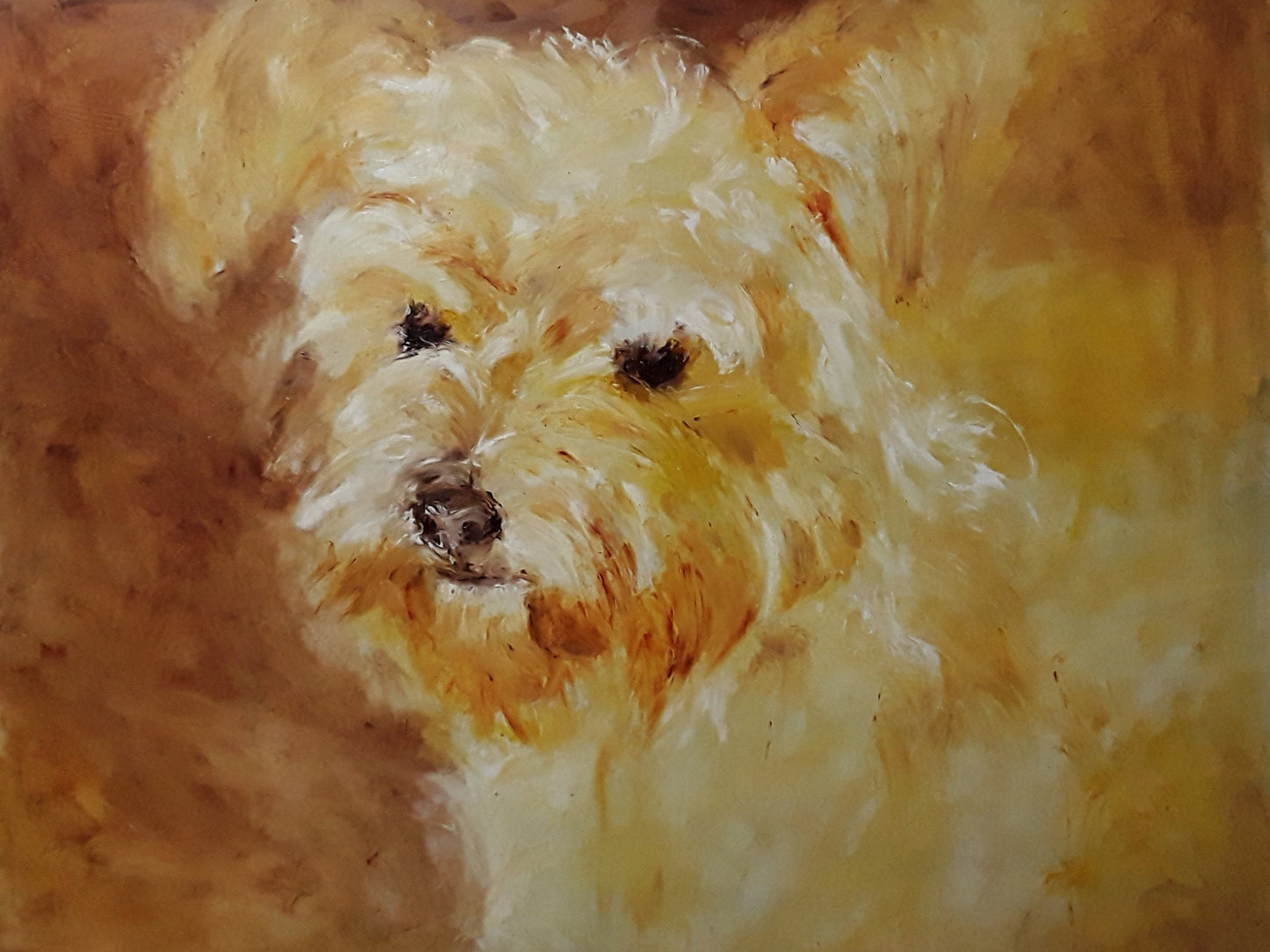 Custom Pet Oil Portrait, Hand Painted