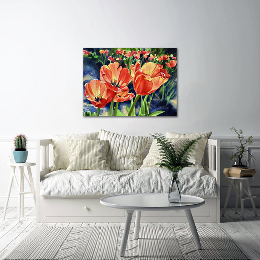 Orange Tulip Field Fine Art Print