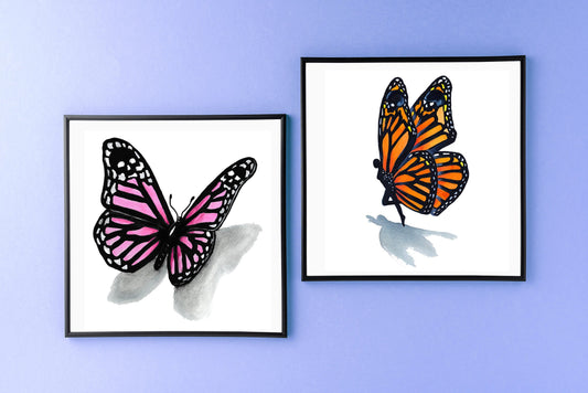 Monarch Butterfly Print Set