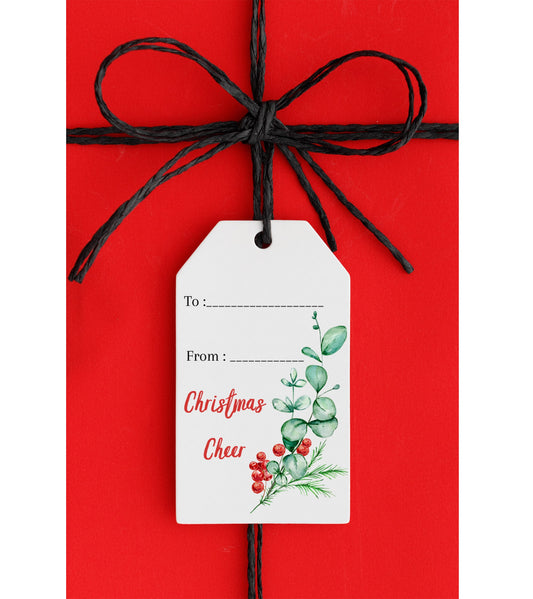 Printable Holiday Greenery Gift Tags Set