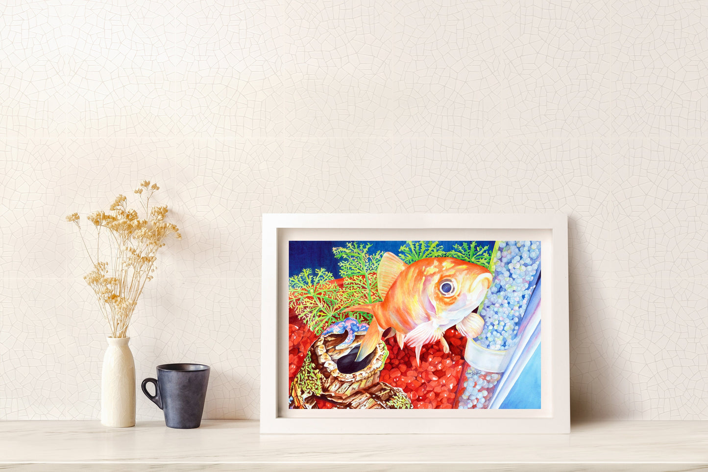 Goldfish Aquarium Digital Print